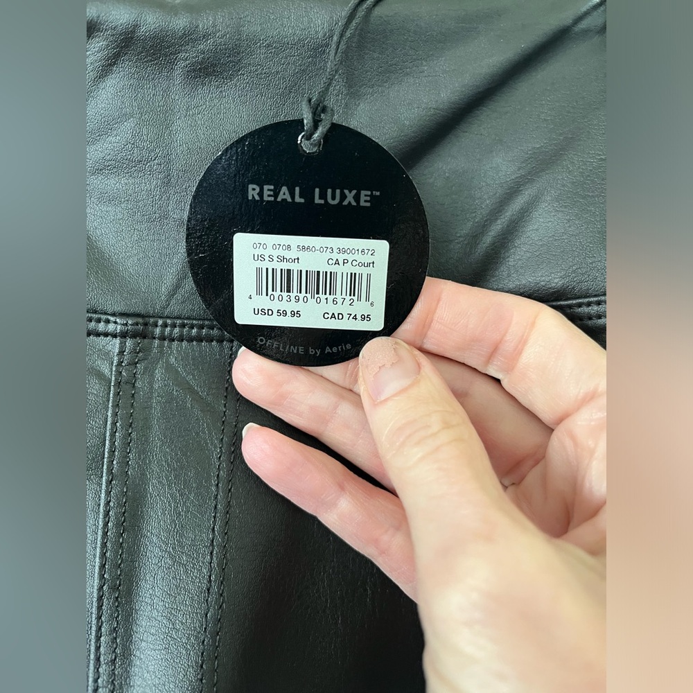 Aerie Offline faux leather leggings, NWT - Picture 3 of 8